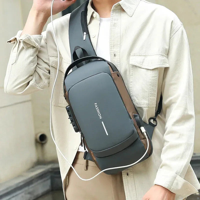 Men Crossbody Shoulder Backpack | Crossbody Back Pack Waterproof