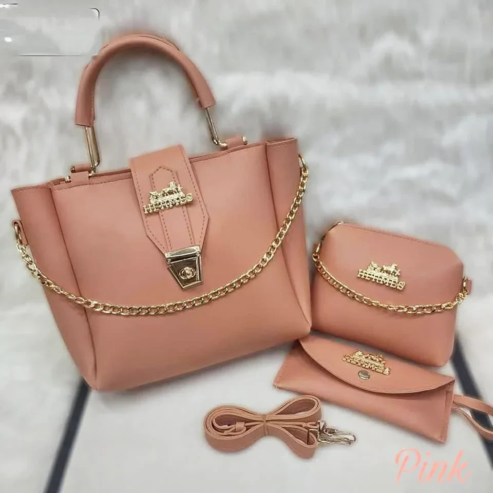 3 Piece Leather Purse For Women - Imported Brand Quality
