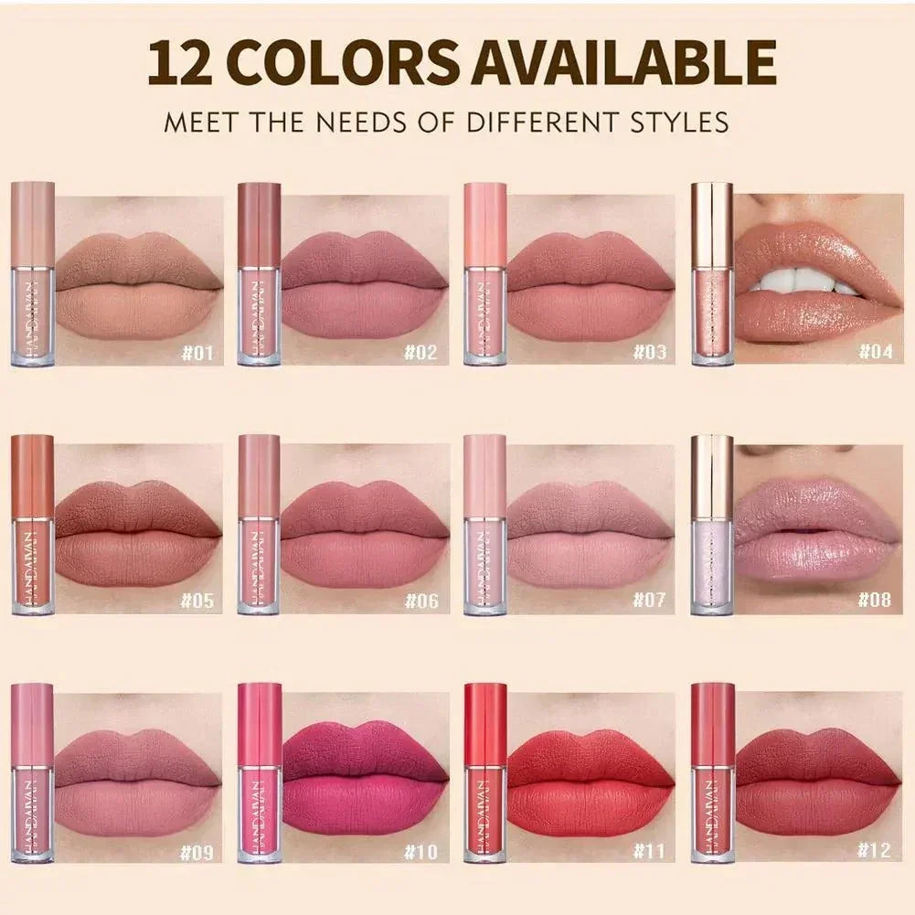 M U Styles | Super Glossy 12-Piece Lip Set | Vibrant Colors and Smooth Finish
